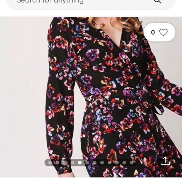 EUC *Fall* Yumi Kim Carla Wrap Dress – Abstract Butterfly Floral Print – Size M - Picture 2 of 3